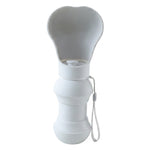 Portable pet feeding bowl on white background