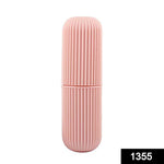 Multipurpose capsule shape container for hygienic toothbrush and toothpaste storage.