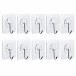 Transparent adhesive hooks set on wall