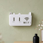 WiFi router stand mounted on wall