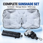 Windshield umbrella sunshade white bg