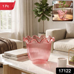 Pack of decorative ruffled flower pots for home decor