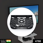 set top box holder, designed for space-saving organization of media devices.