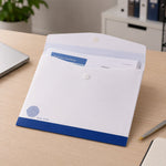Button closure file folder office