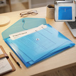 Plastic document folder waterproof A4 closure