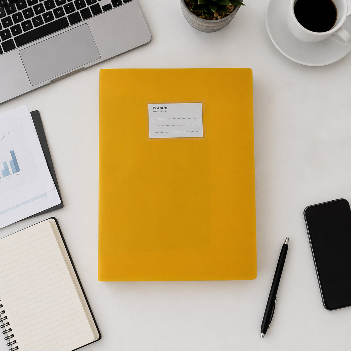 Document box file desk view