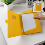 Plastic document box file button label slot