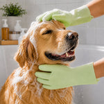 Silicone cleaning gloves for pet bathing