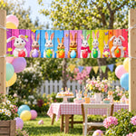 Easter backdrop curtain white bg