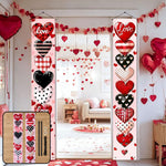 Love heart printed door hanging backdrop
