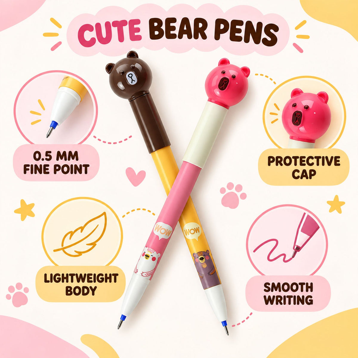 Bear pen features detail