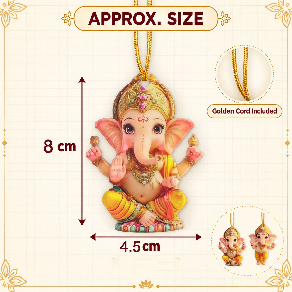 Ganpati decoration size guide