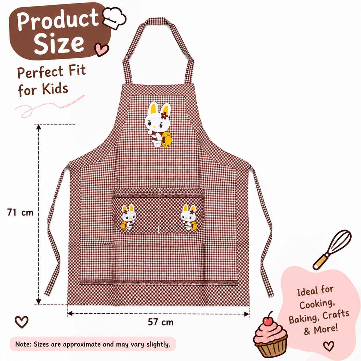 Apron size 71x57cm