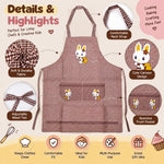 Cartoon apron front pockets
