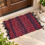 Decorative floor mat white bg