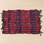 Woven floor mat doorway use