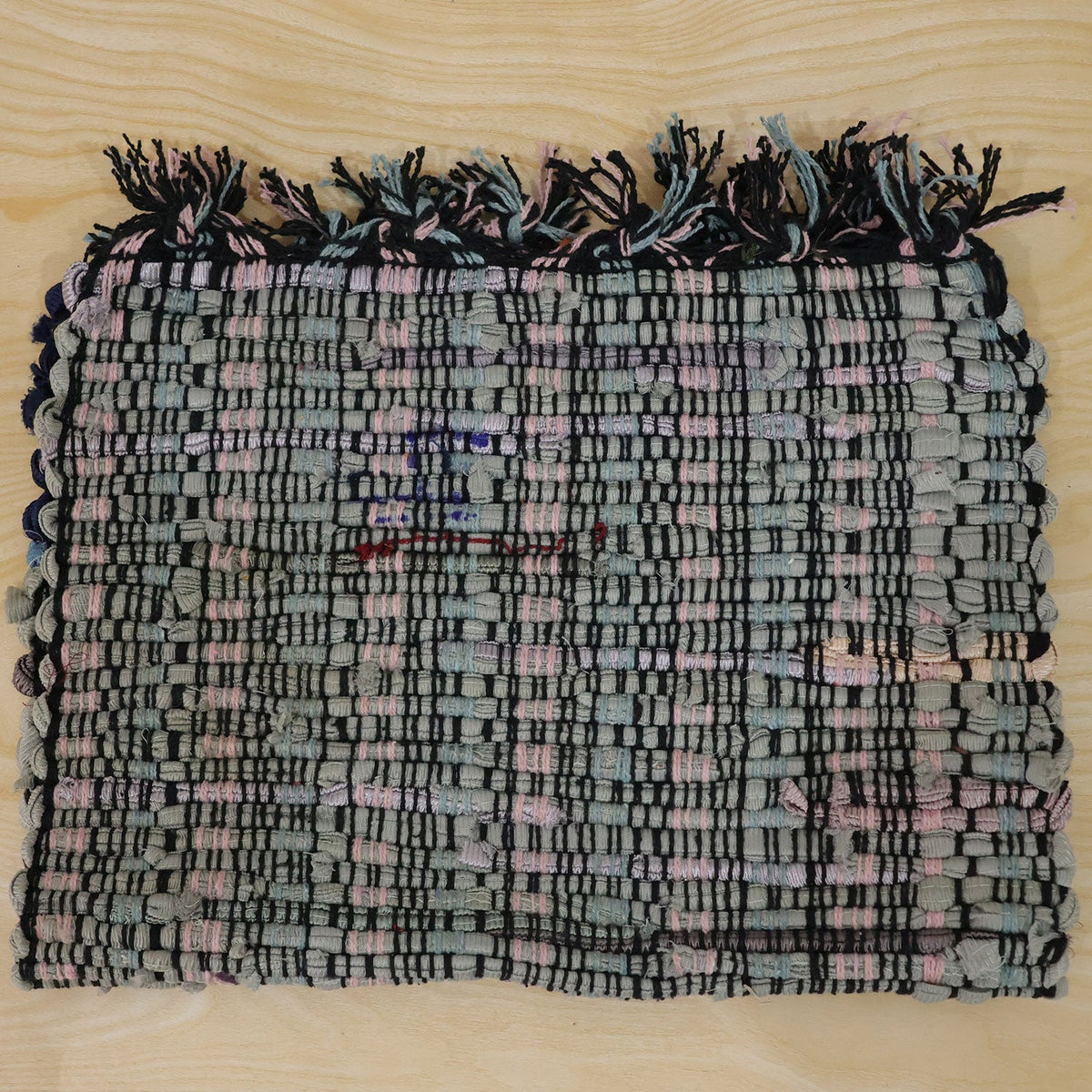 Woven floor mat doorway use