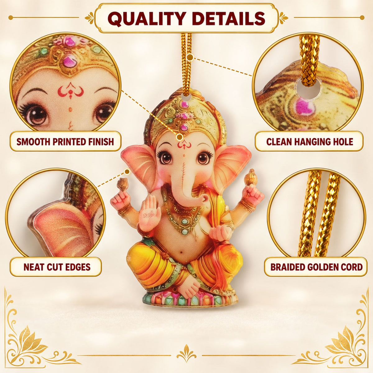 Ganpati decoration design detail