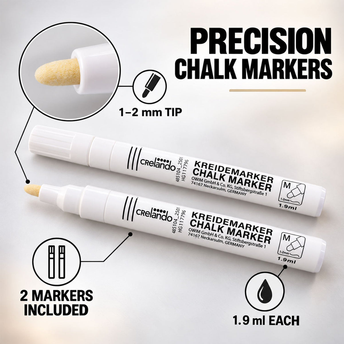 Chalk marker feature view