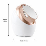 Facial steamer size and capacity details