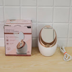 Live photo of electric facial steamer with mirror