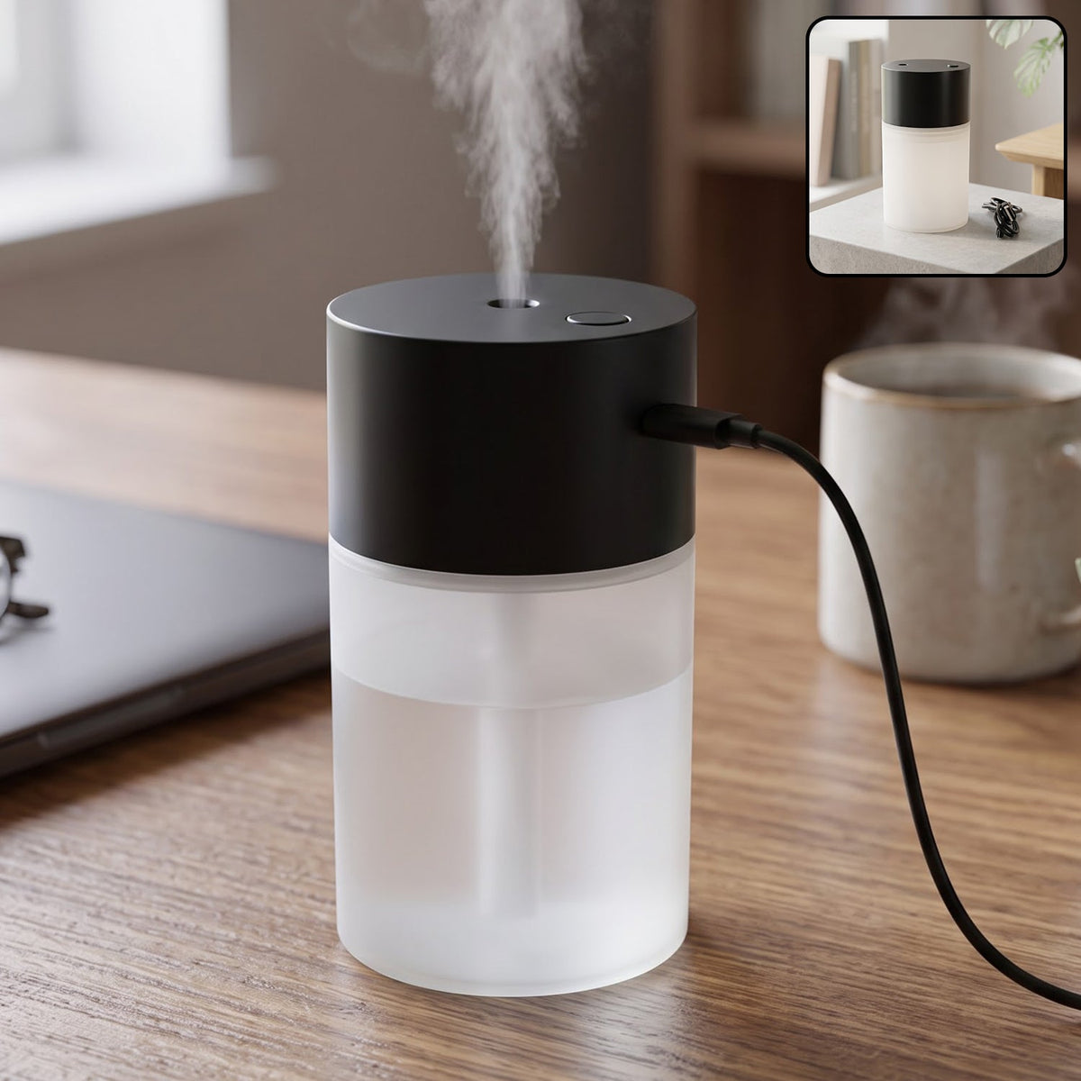Portable mini USB air humidifier for home and office