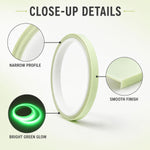 Close up details of flexible fluorescent tape