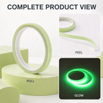 Complete view of fluorescent glow tape roll