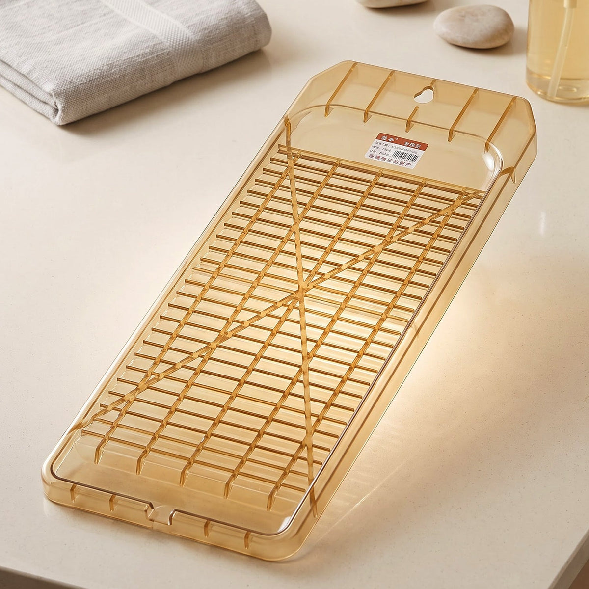 Ridged plastic laundry washing board