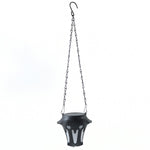 Outdoor solar hanging lantern on white background