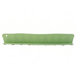 Front view of the green silicone splash guard against white background.