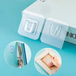 Punch free plastic adhesive wall hook for everyday home use.