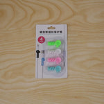 Packaging of the spiral silicone cable protector sleeves pack of four.