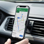 Gravity car mount gripping a phone automatically