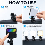 Portable camera LED light usage guide