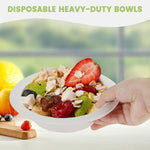 Close-up view of natural sugarcane fiber texture on 240ml compostable bagasse bowl