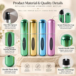 Perfume bottles colors view