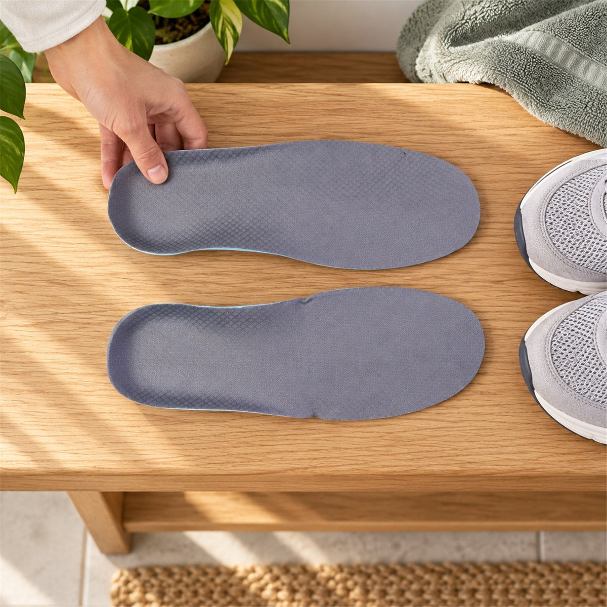 Shoe insoles white bg