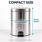 Pedal dustbin size 8 litre