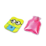 Side view of the Minions hot water bag, showing its compact size.