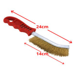 Angled view of the stainless steel brush, perfect for paint removal.