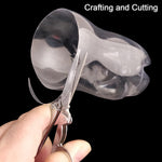 Securely folded 3.5-inch scissor, ready for travel or storage.