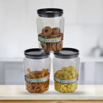 BPA-free food storage jars, perfect for flour, cereals, and snacks.