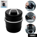 Car ashtray showing lid open for ash disposal