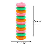 Efficient round nylon scrubbers, pack of 12, perfect for removing stubborn stains.