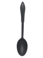 Black non-stick kitchen tools displayed against a clean background.