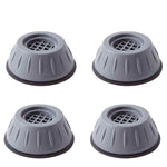 Washing machine securely placed on the durable anti-walk pads, highlighting floor protection.
