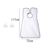 Folded hair clippings catcher apron, compact and ready for storage or travel.