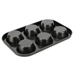 High-quality 6-cavity baking tray, ideal for oven safe bakeware.