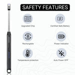 Solitude Matchstick Lighter | Long Handle Butane Gas Lighter | Refillable Multipurpose Flame Lighter for Kitchen, Candles, BBQ & Camping | Compact & Portable Match Stick